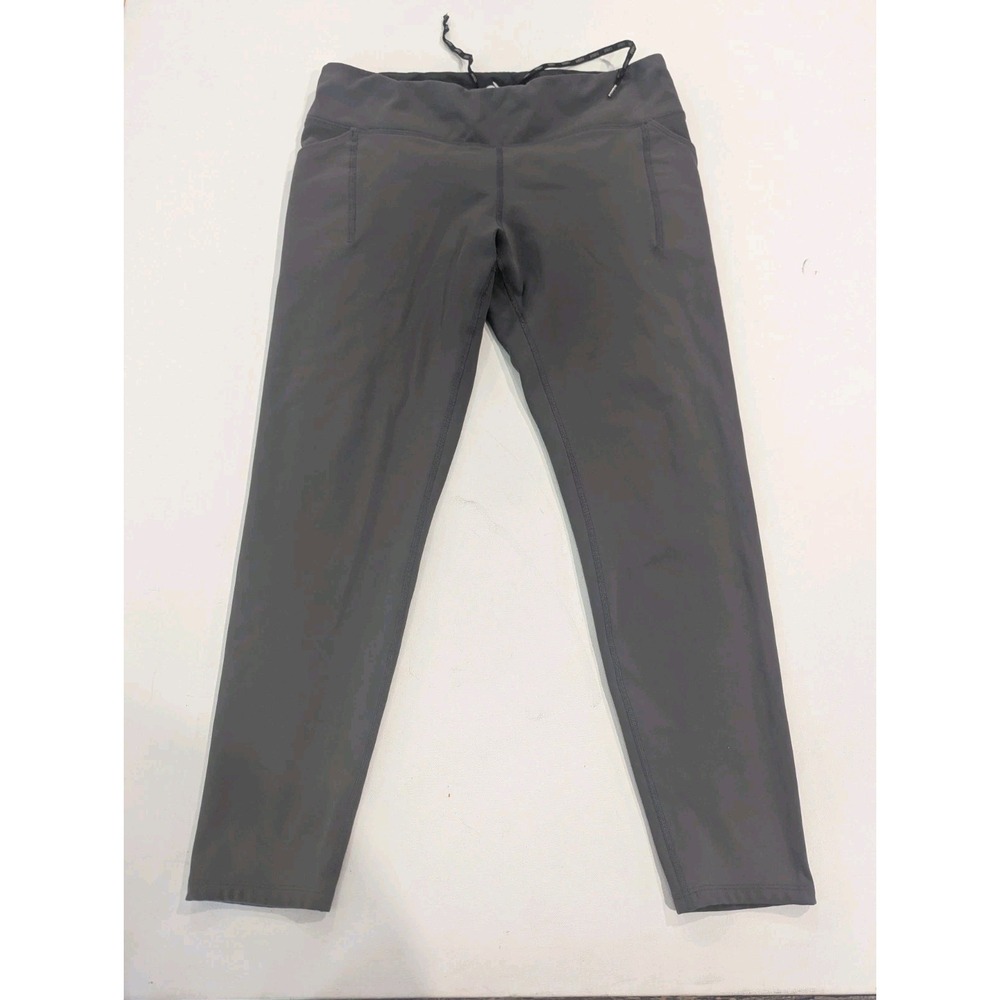 Rabbit Speed Tights Womens Large Green Running Leggings Pockets 7/8 RW315